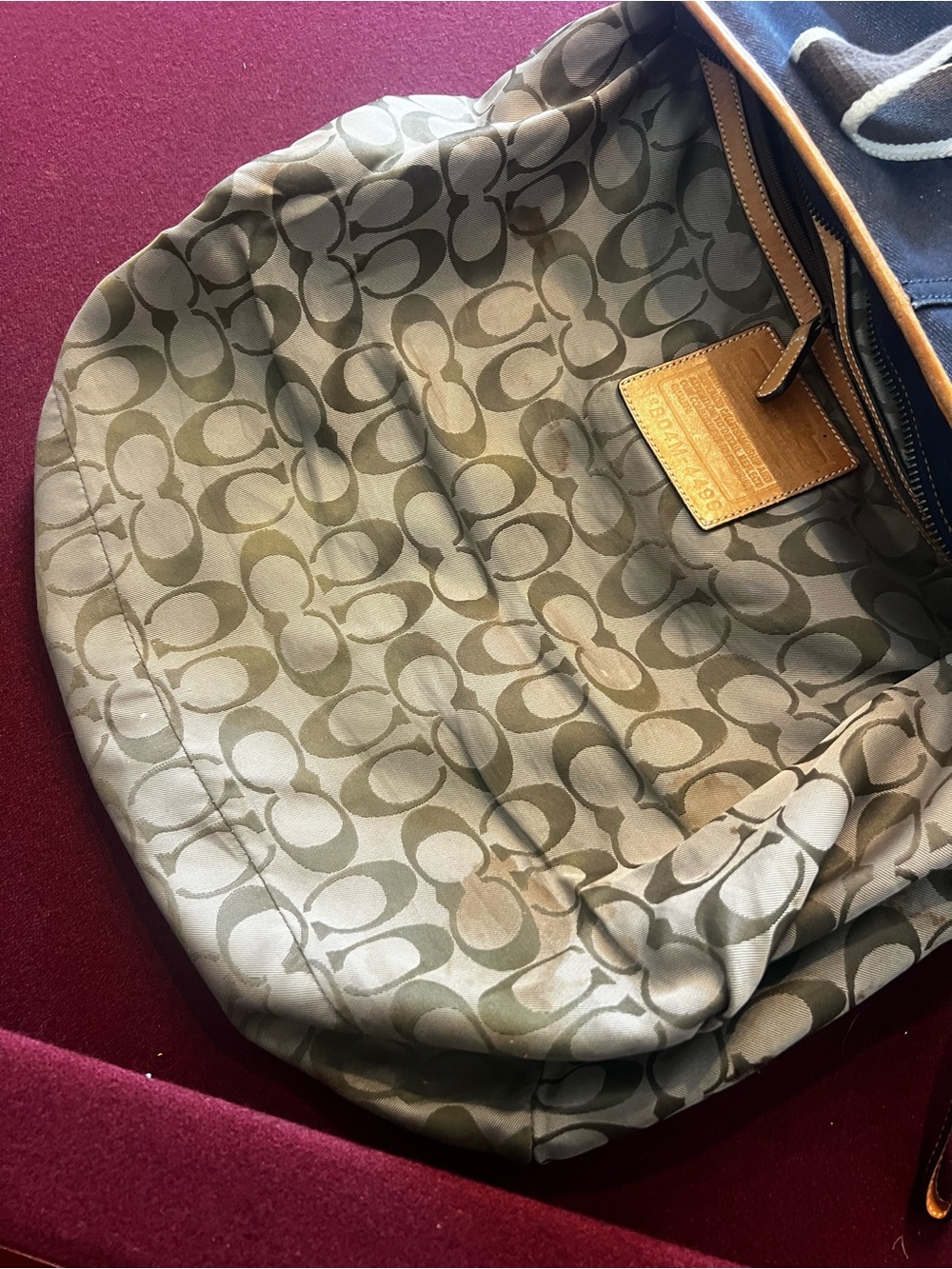 Vintage Coach Y2K Hampton Denim Weekender Tote Bag #4498 – Excellent Condition - Picture 11 of 14